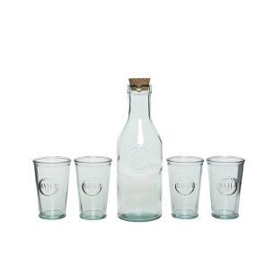 Ensemble De Bouteille Et 4 Verres 100% Recyclés 825593