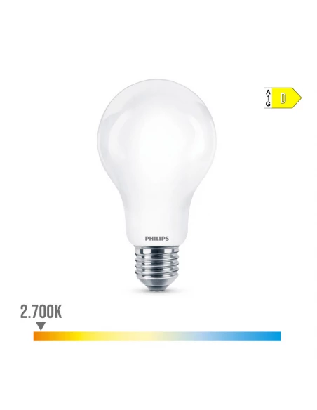 Ampoule Led Standard E27 13w 2000lm 2700k Lumière Chaude Ø7x12,1cm. Philips