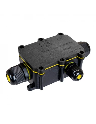 Boitier De Raccordement 3 Brins Pour Luminaires Ip68 Outdoor 8x5,2x3,7cm Black Series (RETRACTILÉ) Solera Bk-3p