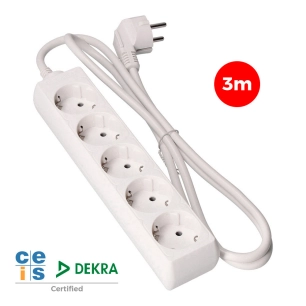 Multi-Prise 5 Bases Schuko 3m 3x1.5mm Edm