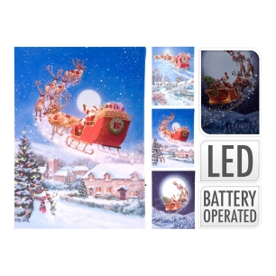 Peinture De Noël Pour Enfants Led 28x38cm Mod. Assorti