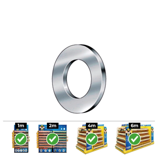 Boite 250 Rondelles Lisses Din/Ref 125a 8 Acier Zinqué - Celo.