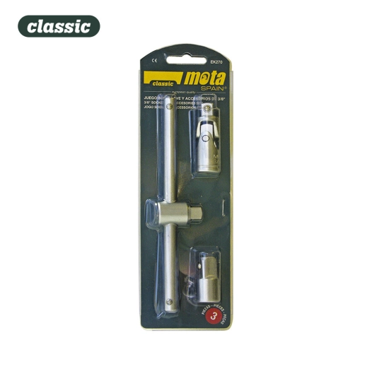 Jeu Accessoires Clé À Douille Avec Cardan Et Poignée Coulissante (3pcs.) Ek270