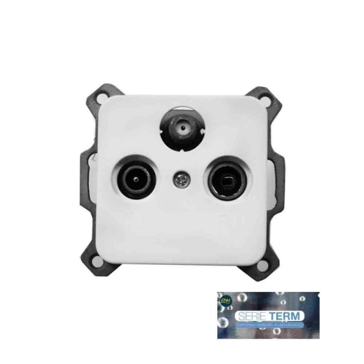 Prise Tv+Fm+Sat Encastrable ''TERM'' Edm (SACHET Blister)