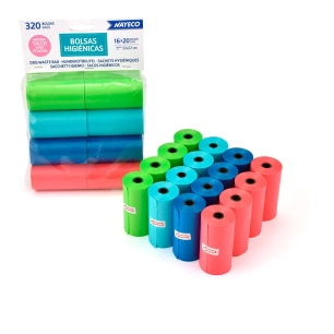 Sacs Hygiéniques À L'arme Talc 16 Rouleaux De 20 Sacs