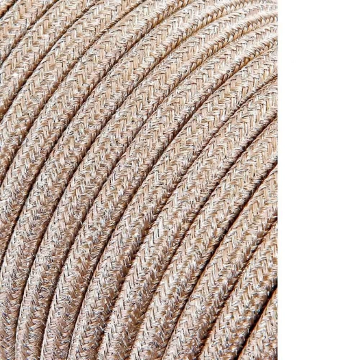 Câble Cordon Tubulaire 2x0,75mm C15 Beige 5m