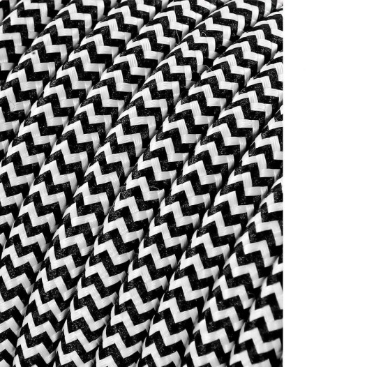 Cable Cordon Tubulaire 2x0.75mm Ragle Noir Et Blanc 5m Euro/M