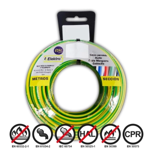 Bobine Fil Électrique Flexible 1,5mm Bicouleur Sans Halogène 20m