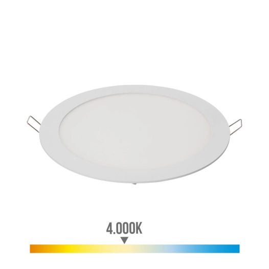 Downlight Led Encastré Rond 20w Lumière Du Jour 4000k 1500lm Blanc Ø22.5cm Edm