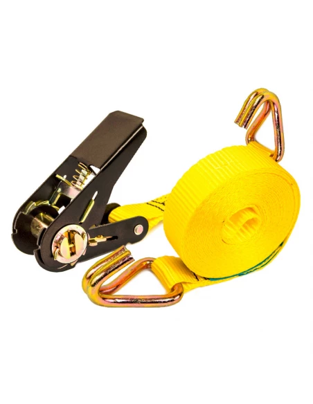 Sangle À Cliquet 25mm 4,5+0,5m Avec Crochet Ferme - Ponsa