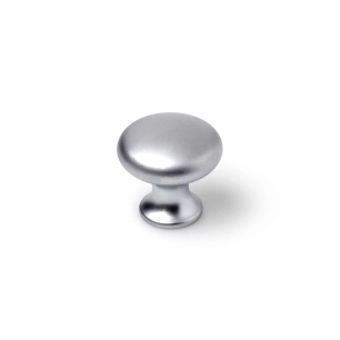 Lot 4 Boutons Ronds Pour Meuble Métal Chromé Mat Mod.760 Ø25mm. Rei