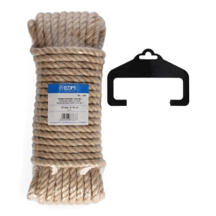 Écheveau 15 Mt. Corde Bio En Jute Naturel. 3 Cordages. Calibre 10 Mm Edm