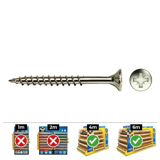 Vis À Bois Frais. Pz R / Parc Din Vloxp 5x100 Zinc. + Lubr. Boîte 50 Uni. Celo