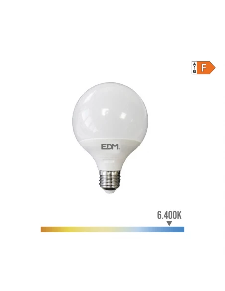 Ampoule Globe Led Ø125mm E27 15w 1521lm 6400k Lumière Froide Ø12,5x14cm Edm