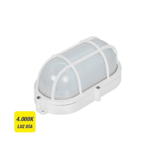 Applique Murale Ovale Grille Extérieure Led 9w 810lm Ip65 4000k 11.8x21.2x9mm Edm