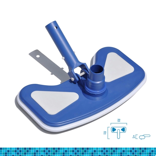 Nettoyeur De Piscine Manuel Classic 29x24x4cm Couleur Bleu Edm