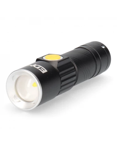 Mini Lampe De Poche Avec Zoom 1 Led 120lm 7500k Usb Rechargeable. Edm