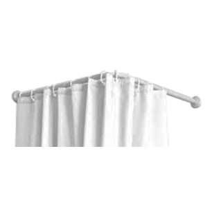 Barre Blanche Pour Rideau De douche 80x80cm - MIRTAK