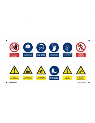 Affiche De Travail Multiple Horizontale Pvc 0.4mm 500x900mm Normaluz