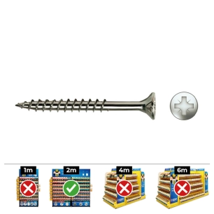 Boîte De 60 Vis À Bois Pz Fraisées Din/Ref Vloxp 5 X 90 Zinqué + Lubr. Celo