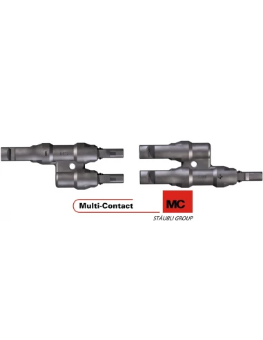 Paire de connecteurs de dérivation 'y' mc-4 pour panneau solaire . 30a, 1000v