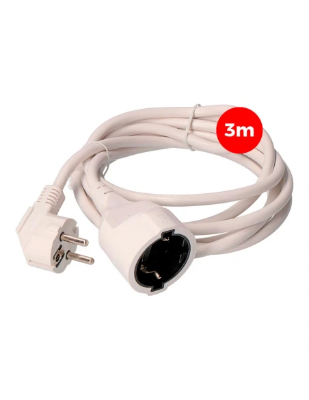 Rallonge Électrique 3x1,5mm T/Tl 3m Blanche Edm