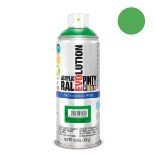 Peinture En Aérosol Pintyplus Evolution Water-Based 520cc Ral 6018 Vert Jaune