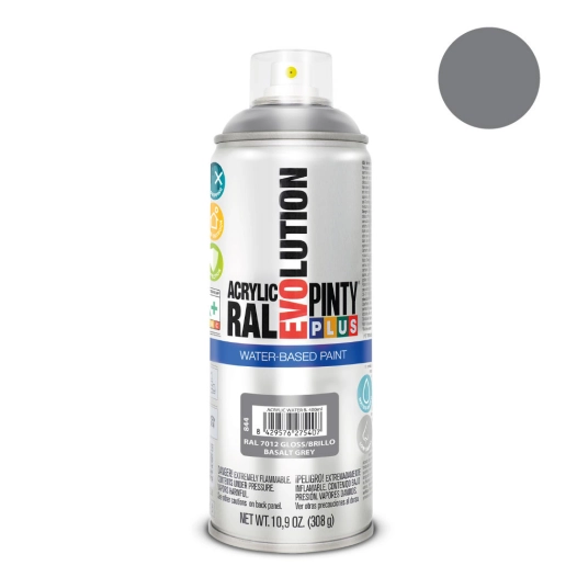 Peinture En Aérosol Pintyplus Evolution Water-Based 520cc Ral 7012 Gris Basalte