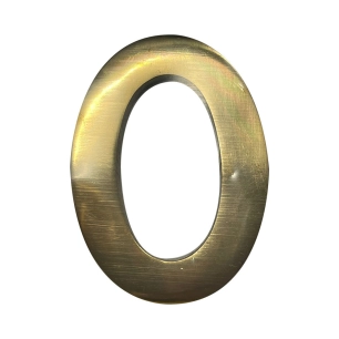 Numéro De Maison 0 En Laiton Puli 10cm Fixation Invisible