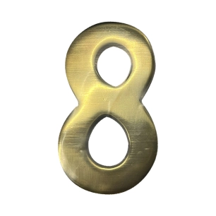 Numéro De Maison 8 En Laiton Puli 10cm Fixation Invisible