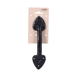 Poignée De Porte Standard 210mm Forge Noire En Carton Suspendu Edm