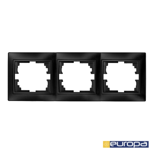 Cadre Horizontal Pour 3 Elements Couleur Graphite 225x81x10mm S.Europa Solera Erp73ngu