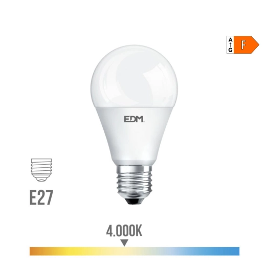 Ampoule Led Standard E27 20w 2100m 4000k Lumière Du Jour Ø6,5x12,5cm Edm