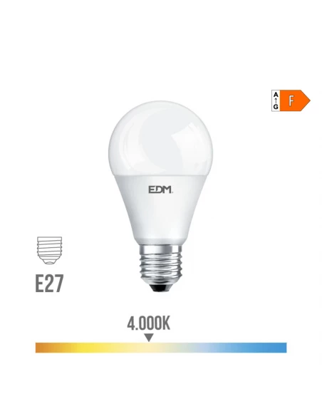 Ampoule Led Standard E27 20w 2100m 4000k Lumière Du Jour Ø6,5x12,5cm Edm