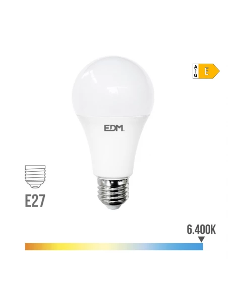 Ampoule Led Standard E27 24w 2700lm 6400k Lumière Froide Ø7x13,6cm Edm
