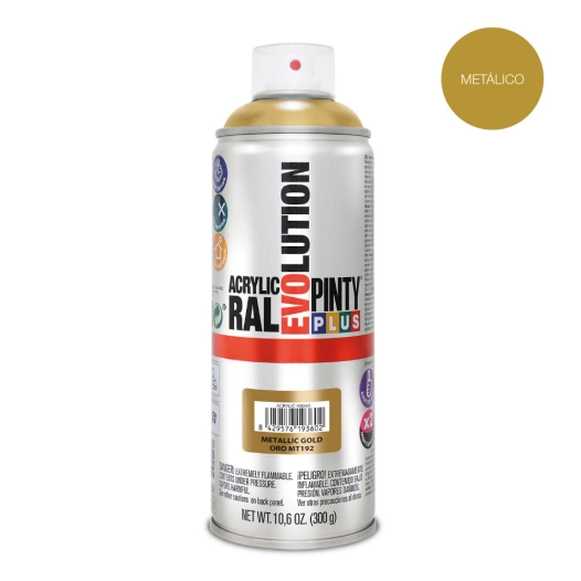 Peinture En Aérosol Pintyplus Evolution Metallic Paint 520cc Or Mt192