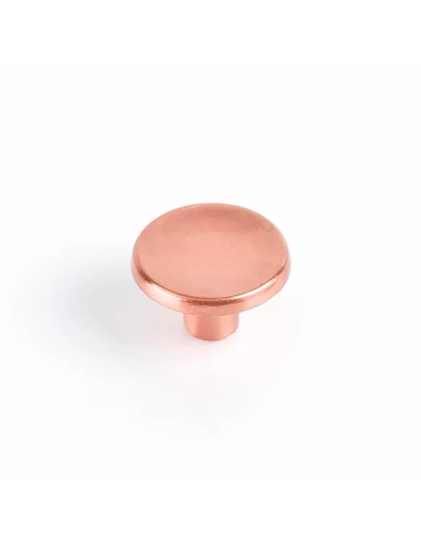 Lot 2 Boutons Ronds Pour Meuble Métal Oro Rosso Mat Mod.774 Ø35mm. Rei