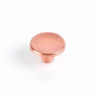 Lot 2 Boutons Ronds Pour Meuble Métal Oro Rosso Mat Mod.774 Ø35mm. Rei