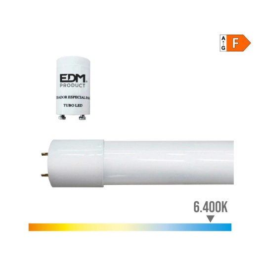 Tube Led T8 22w 2000lm 6500k Lumière Froide (EQ.58W) Ø2,6x150cm Edm