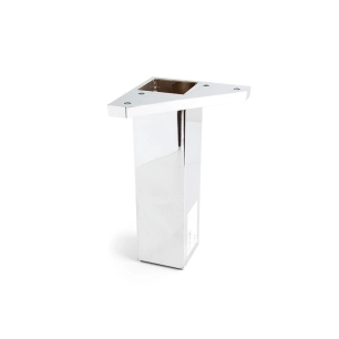 Pied De Coin Carré Abs Couleur Chromé Poli Mod.972. Dimensions 4,2x4,2x15cm Rei