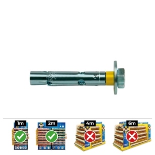 Boite De 20 Chevilles D'expansion Dnbol Vis Dt10-C (M8X60) Acier Zinqué Celo