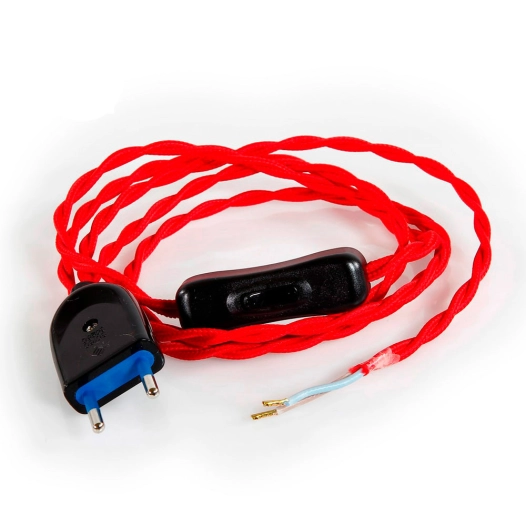 Kit Cordon 2m 2x0,75mm 120 + 80cm Rouge