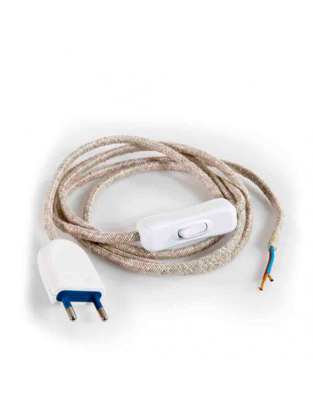 Kit Cordon 2m 2x0,75mm 120 + 80cm Coton