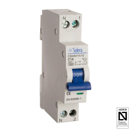 Solera Magnetothermique 1 Ple+Neutre 25a (ÉTROIT) Cbmm1n25