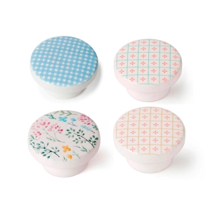 Lot 4 Boutons Ronds Pour Meuble Bois Illustré Mod.M3 Ø38mm. Rei