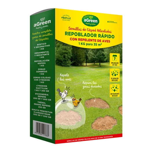 Quick Repopulation Grass With Bird Repellent 1kg Agreen.