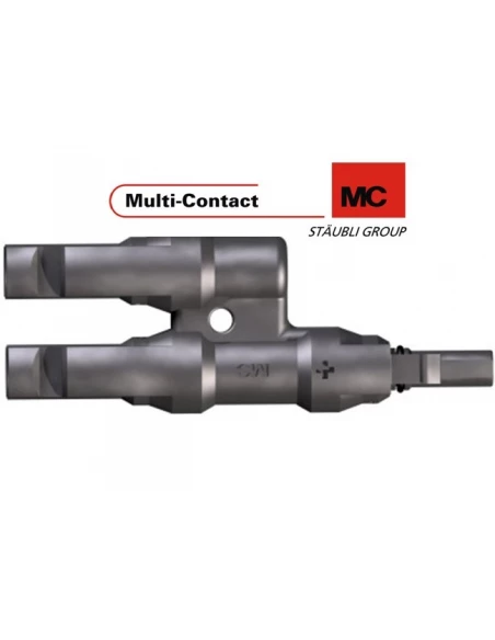 Connecteur de dérivation 'y' mc4 male-femelle-femelle