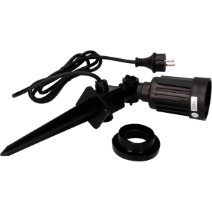 Piquet De Jardin Étanche Couleur Noire 1 Projecteur E27 Edm