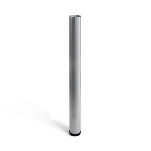 Pied Réglable Cylindre En Acier Couleur Aluminium Mod.406g. Hauteur 71cm. Rei