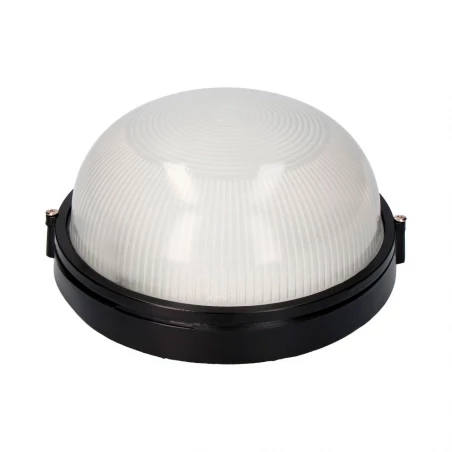 Applique Ronde En Aluminium Ip54. Couleur Noir 1xe27 100w Ø23.8x11cm Modèle Cambrils Edm